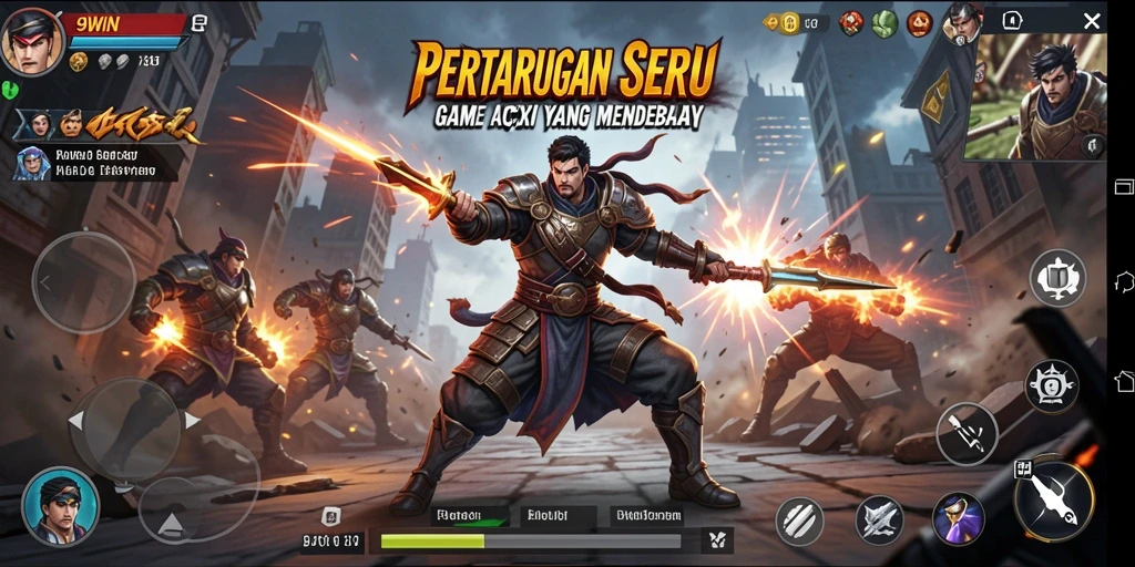 Tangkapan layar 9WIN menampilkan pertempuran aksi yang mendebarkan.