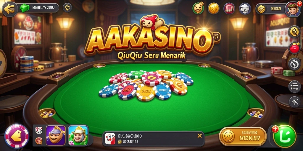 Tampilan gameplay menarik dari AAKASINO saat bermain QiuQiu.