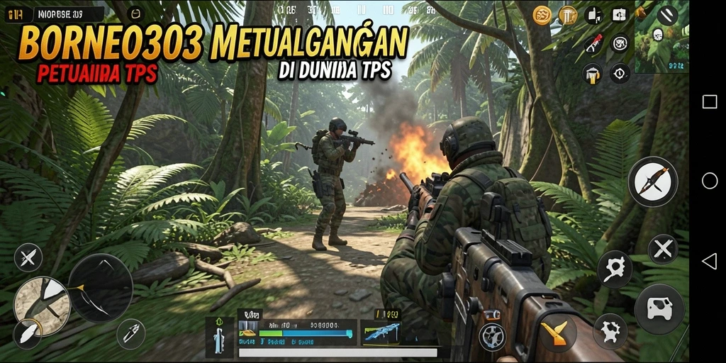 Tampilan gameplay epik di dalam <strong>BORNEO303</strong> dengan aksi TPS yang memukau.