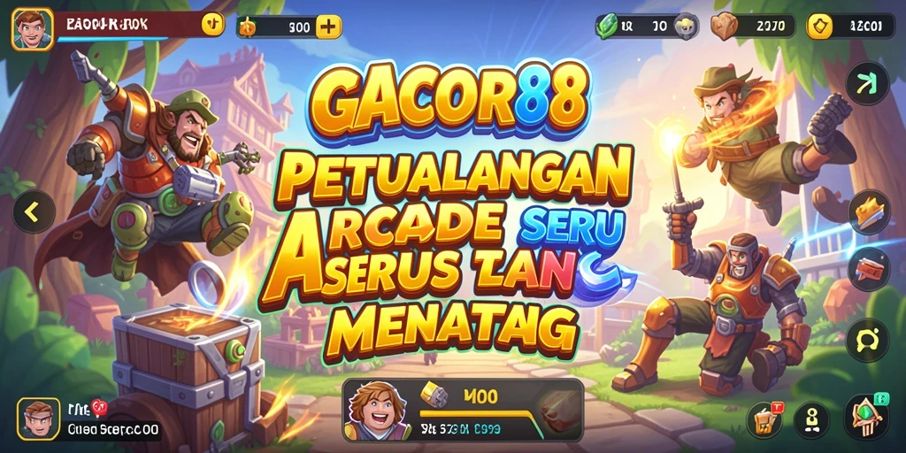 Tampilan gameplay GACOR88 dalam suasana Arcade yang dinamis.