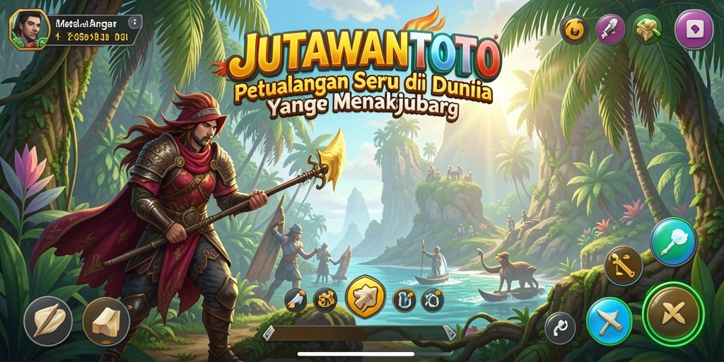 Tampilan gameplay JUTAWANTOTO dengan petualangan menegangkan.