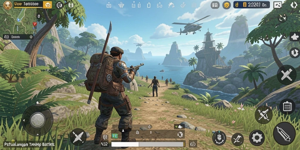 Screenshot gameplay N32 menunjukkan petualangan seru di dunia terbuka.