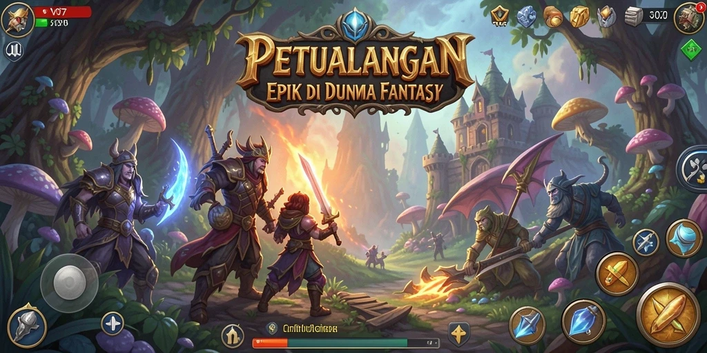 Tampilan menarik dari gameplay RPG V07 yang penuh aksi.